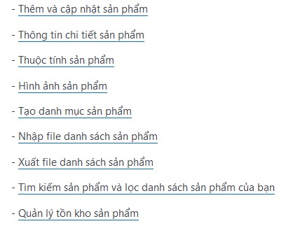 Tìm hiểu chung về sản phẩm trên Web