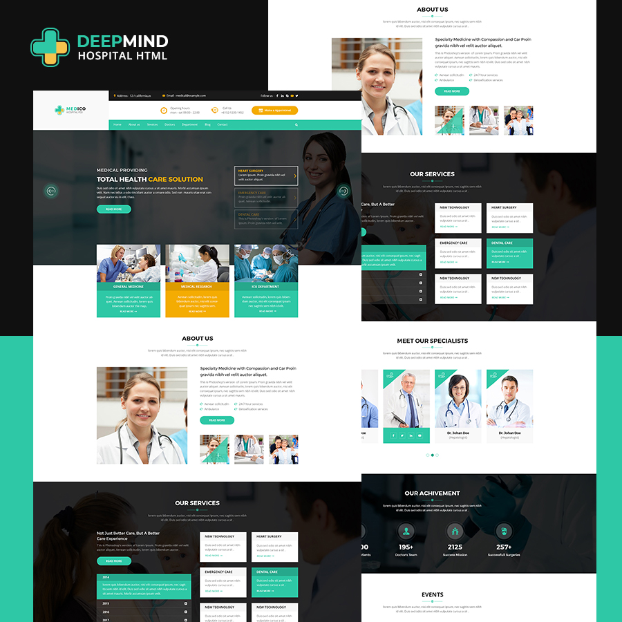 DeepMind Hospital HTML Template - 1